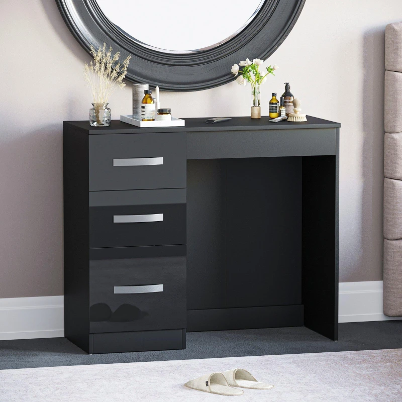 Image of Lassic Vida Designs Hulio 3-Drawer Dressing Table Black unisex 3 Drawer