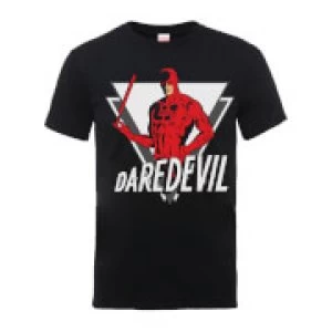 Image of Marvel Comics Daredevil Triangle Mens Black T-Shirt - M - Black
