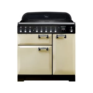 Image of Rangemaster ELA90EICR Elan Deluxe Induction 90cm Range Cooker CreamChrome