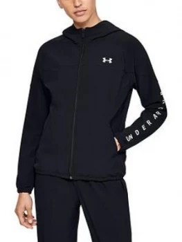 Image of Urban Armor Gear Woven Hooded Jacket - Black/White Size M Women