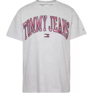 Image of Tommy Jeans Tjw Rlxd Collegiate Logo Ss - Grey