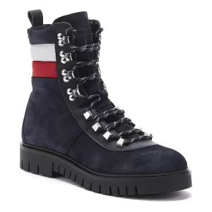 Image of Tommy Jeans Padded Nylon Lace Up Boots - Midnight
