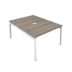 Image of Telescopic 2 Person Bench 1200 X 800 Cut Out Grey Oak - White