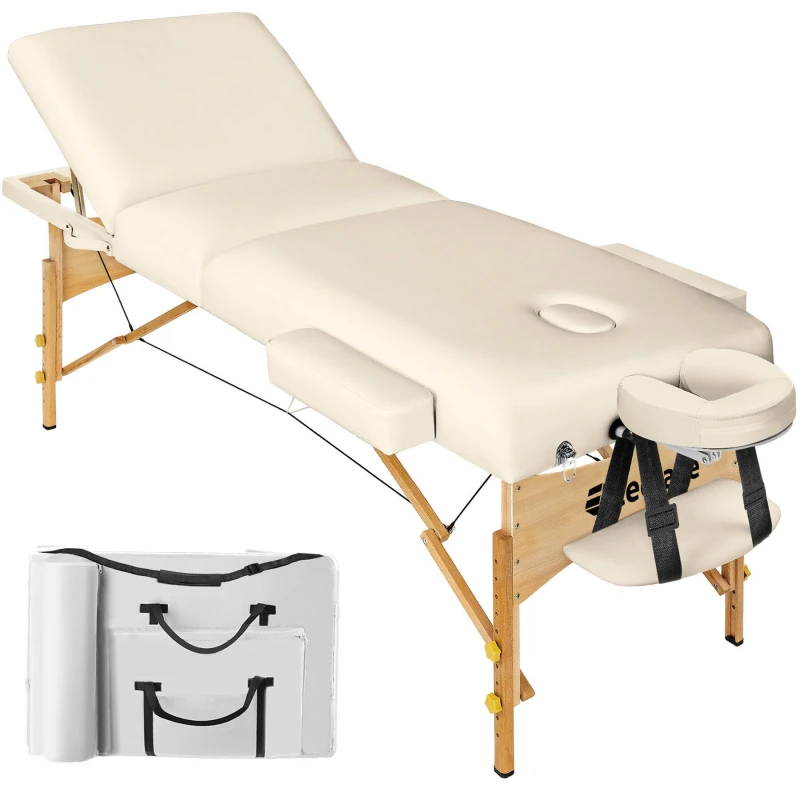 Image of tectake Massage Table Somwang in Beige Beige Unisex