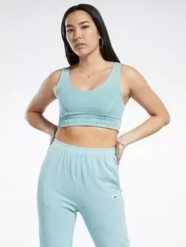 Image of Reebok Classics Natural Dye Fitted Bra, Bright Grey Size M Women
