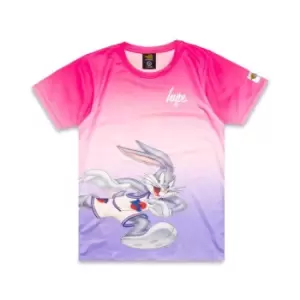 Image of Hype x Space Jam Retro Character Print T Shirt Kids - Pink