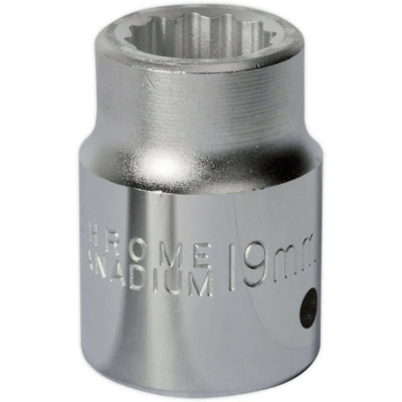 Image of Loops 19mm Forged Steel Drive Socket - 3/4" Square Drive - Chrome Vanadium Socket Metallics