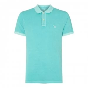 Image of Gant Gant Sun Bleached Polo Shirt Mens - Green 355