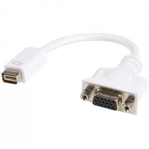 Image of Mini DisplayPort (M) to SVGA (F) White OEM Converter Adapter
