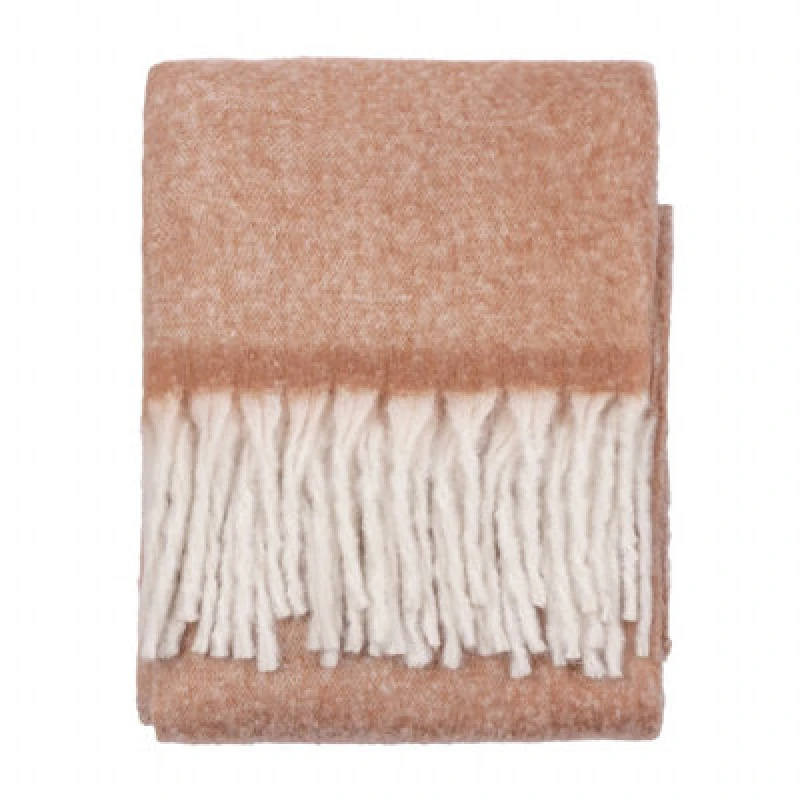 Image of Furn Furn Cozy Woven Tasselled Throw in Burnt Orange Size: 140cm x 180cm Burnt Orange 140cm x 180cm Unisex 5025532364814