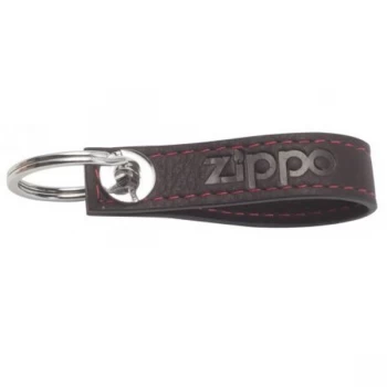 Image of Zippo Mocha Leather Keyring (10.5 x 1.8 x 1.5cm)