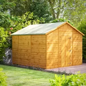 Image of Power Sheds 10 x 10ft Apex Shiplap Dip Treated Windowless Shed