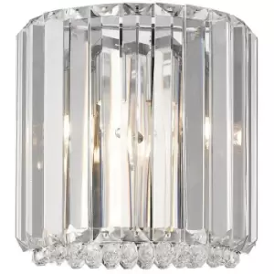 Image of Zumalinelighting - Zumaline Prince Crystal Wall Lamp, Silver, 1x G9