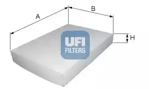 Image of UFI 53.247.00 Interior Air Cabin/ Pollen Filter
