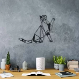 Image of Cat Geo Black Decorative Metal Wall Accessory