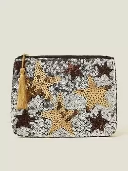 Image of Accessorize Sequin Star Flat Pouch