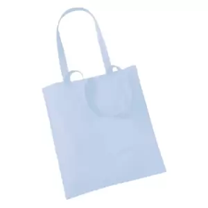 Image of Westford Mill Promo Bag For Life - 10 Litres (Pack Of 2) (One Size) (Pastel Blue)
