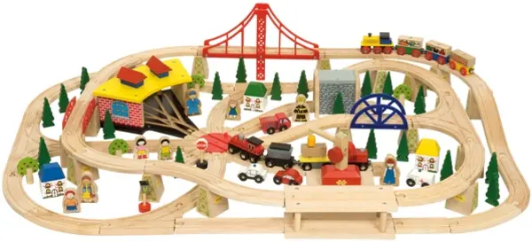 Image of BigJigs Wooden Freight Train Set