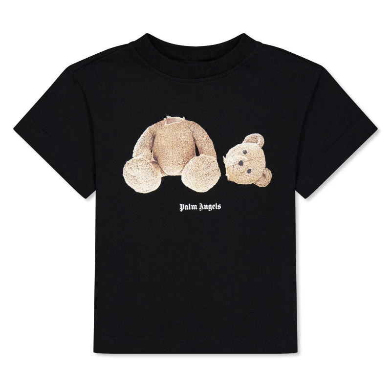 Image of Palm Angels Junior Bear T Shirt Blk Brwn 1060 male 4Y
