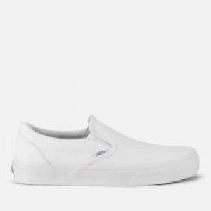 Image of Vans Classic Slip-On Canvas Trainers - True White - UK 10