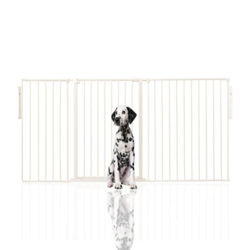Image of Bettacare Premium Extra Tall Multi Panel Flexible Dog Barrier, Up To 200Cm Wide, White, 105Cm Tall
