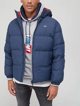 Image of Tommy Jeans Essential Down Fill Padded Jacket - Twilight Navy , Twilight Navy Size M Men