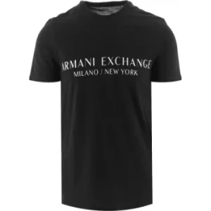 Image of Armani Exchange Black Regular Fit T-Shirt