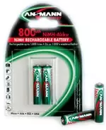 Image of Ansmann Blister 2 X DECT Accu, AA, 800mAh AA / HR6 Nickel-Metal...