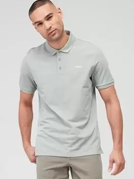 Image of HUGO Donos222 Regular Fit Polo Shirt, Light Green Size M Men