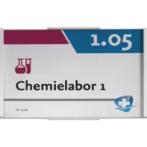 Image of ROM A6 door sign, HxW 151 x 103 mm, silver, self-adhesive, pack of 3