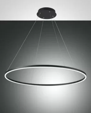 Image of Giotto LED Integrated Pendant Ceiling Light Light Black Glass