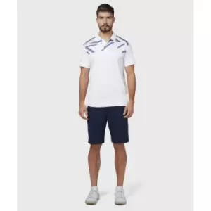 Image of Callaway STREET MURAL TEXTURED PRINT POLO Bright White L