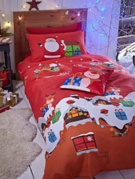 Image of Catherine Lansfield Catherine Lansfield SantaS Christmas Presents Duvet Set - Toddler
