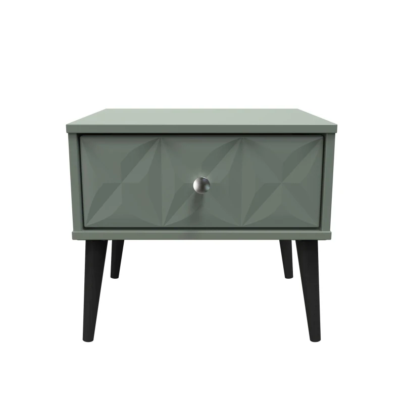 Image of Toledo 1 Drawer Bedside In Reed Green (Ready Assembled)