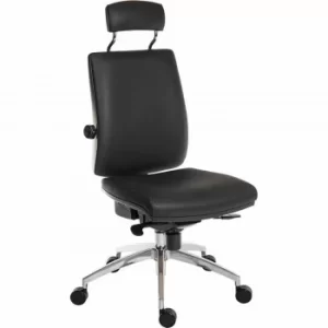 Image of Teknik Office Ergo Plus PU Premier Chair with Headrest, Black