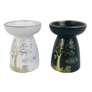 Image of Golden Tree Ceramic Oil and Tart Burner