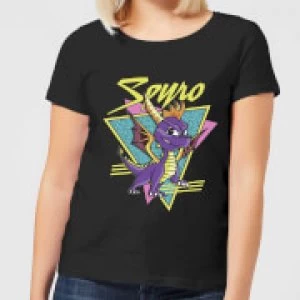 Image of Spyro Retro Womens T-Shirt - Black - 5XL