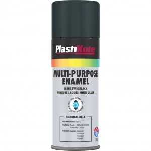 Image of Plastikote Enamel Aerosol Spray Paint Matt Black 400ml