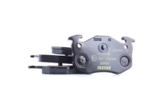 Image of TEXTAR Brake pad set prepared for wear indicator 2097401 Brake pads,Brake pad set, disc brake RENAULT,PEUGEOT,CITROEN,CLIO II (BB0/1/2_, CB0/1/2_)