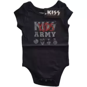 Image of KISS - Army Kids 24 Months Baby Grow - Black