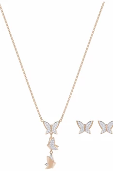Image of Ladies Swarovski Jewellery Lilia Butterfly Earring & Necklace Set 5382365