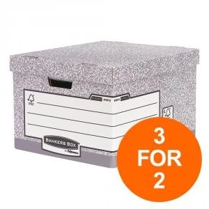 Image of Bankers Box by Fellowes Heavy Duty Large Storage Box FSC Ref 181201