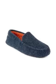 Image of Felt Moccasin With Contrast Binding Slipper
