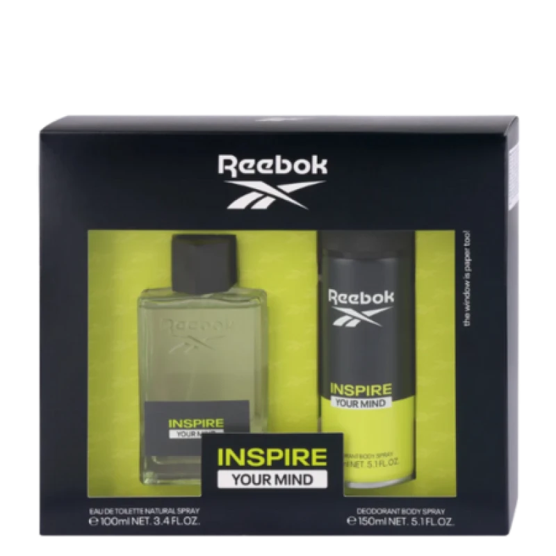 Image of Reebok Inspire Your Mind Mens Eau de Toilette 100ml Gift Set