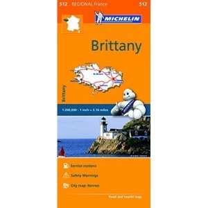 Image of Brittany - Michelin Regional Map 512 Map Sheet map 2016