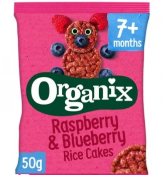 Image of Organix Raspberry & Blueberry Rice Cakes 7m+ - 50g x 7