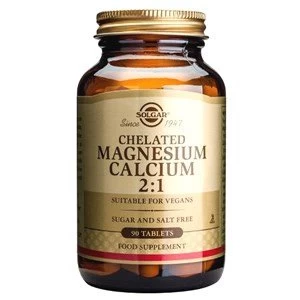 Image of Solgar Chelated Magnesium Calcium 21 Tablets 90 tablets