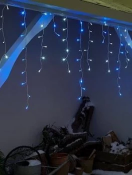 Image of Festive Set Of 960 Blue And White LED Snowing Icicle Lights