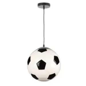 Image of Football Childrens Globe Pendant Ceiling Light, 30cm