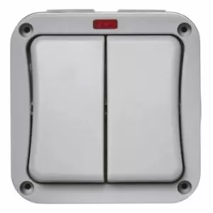 Image of Zinc 2 Gang 2 Way IP66 20A Switch